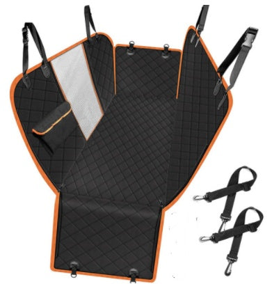 Autositzbezug für Hunde – Netz-Ansicht, Haustierträger-Hängematte, Sicherheitsprotektor für Rücksitz, mit Reißverschluss und Tasche, ideal für Reisen